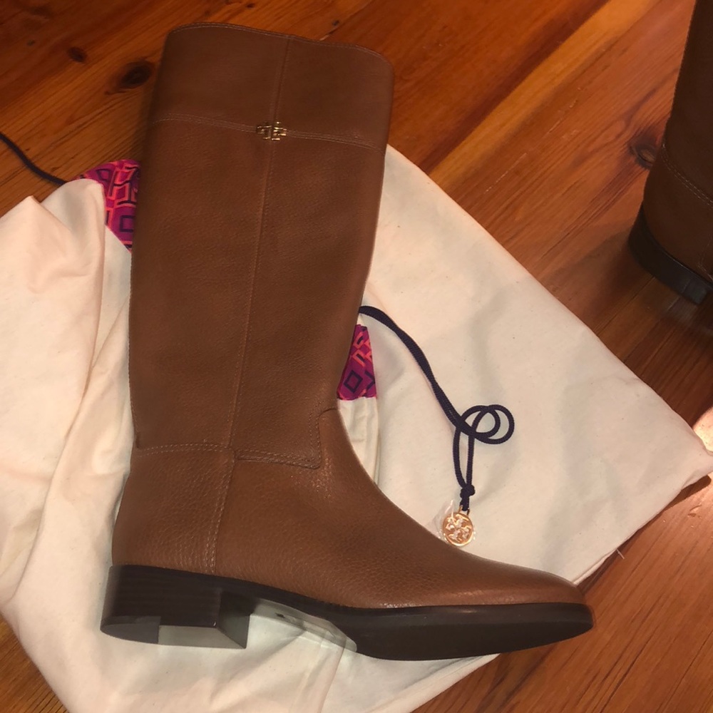tory burch leather riding boots
